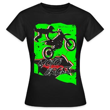 Motocross Stunt - Frauen T-Shirt - Schwarz - Vorne - AI Model Female 172 dark (172cm)