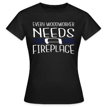lumberman woodcutter - Women's T-Shirt - black - Front - AI Model Female 172 dark (172cm)