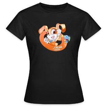 Cream & Cheese Logo - Frauen T-Shirt - Schwarz - Vorne - AI Model Female 172 dark (172cm)