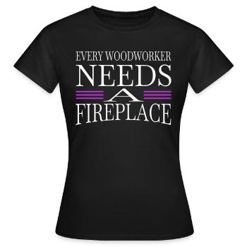 lumber funny carpenter love bday joke - Frauen T-Shirt - Schwarz - Vorne - AI Model Female 172 dark (172cm)