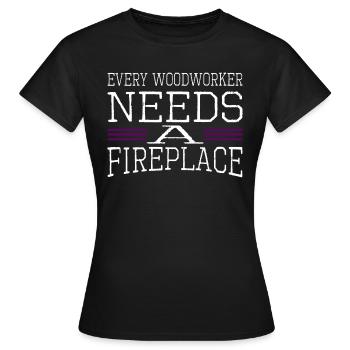 chainsaw carpenter woodcutter - Women's T-Shirt - black - Front - AI Model Female 172 dark (172cm)