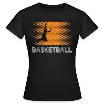 basketteur basketteur dunking - T-shirt Femme - noir - Devant - AI Model Female 172 dark (172cm)