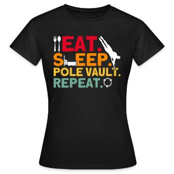 Saut à la perche Athlétisme Saut à la perche - T-shirt Femme - noir - Devant - AI Model Female 172 dark (172cm)