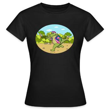 Georges Croco 972 Training - T-shirt Femme - noir - Devant - AI Model Female 172 dark (172cm)