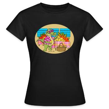 Georges Croco 972 Market - T-shirt Femme - noir - Devant - AI Model Female 172 dark (172cm)