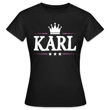 Karl - T-shirt Femme - noir - Devant - AI Model Female 172 dark (172cm)