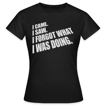 Je suis venu voir oublier - T-shirt Femme - noir - Devant - AI Model Female 172 dark (172cm)