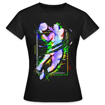 Basketball - Basketballer - Basketballmannschaft - Frauen T-Shirt - Schwarz - Vorne - AI Model Female 172 dark (172cm)