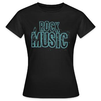Musique rock design heavy metal musique rock - T-shirt Femme - noir - Devant - AI Model Female 172 dark (172cm)