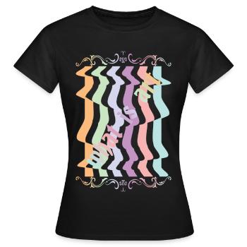 Abstrakte Kunst - Frauen T-Shirt - Schwarz - Vorne - AI Model Female 172 dark (172cm)