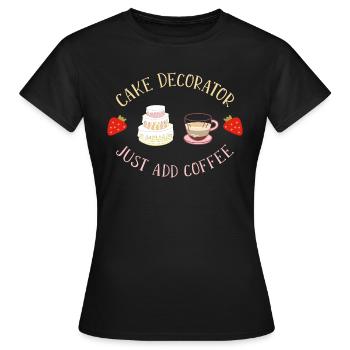 Kuchen backen Bäcker Konditor - Frauen T-Shirt - Schwarz - Vorne - AI Model Female 172 dark (172cm)