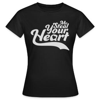 Mr steal your heart - Women's T-Shirt - black - Front - AI Model Female 172 dark (172cm)
