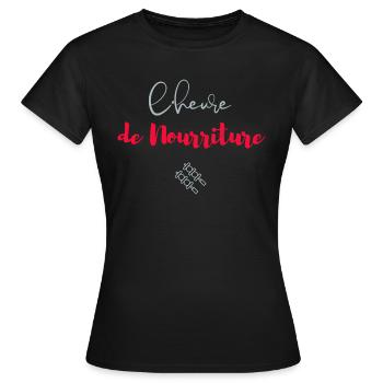 l’heure de nourriture - T-shirt Femme - noir - Devant - AI Model Female 172 dark (172cm)