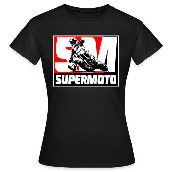 Supermoto - Frauen T-Shirt - Schwarz - Vorne - AI Model Female 172 dark (172cm)
