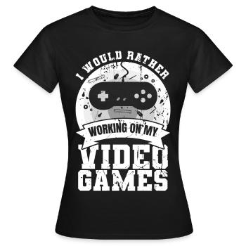 Développement de jeux - T-shirt Femme - noir - Devant - AI Model Female 172 dark (172cm)