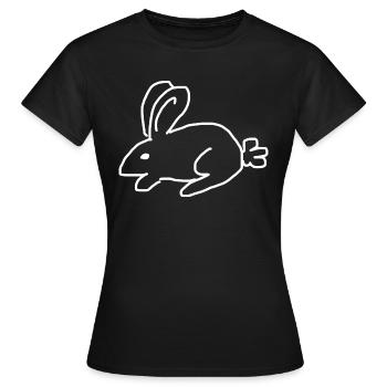 Le Lapin Blanc - T-shirt Femme - noir - Devant - AI Model Female 172 dark (172cm)