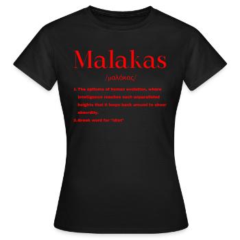 Définition grecque - T-shirt Femme - noir - Devant - AI Model Female 172 dark (172cm)