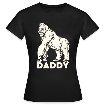 Papa Gorille Père protecteur - T-shirt Femme - noir - Devant - AI Model Female 172 dark (172cm)