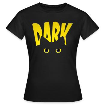 dunkle Katze - Frauen T-Shirt - Schwarz - Vorne - AI Model Female 172 dark (172cm)