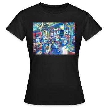 L’air dans vos pupilles - T-shirt Femme - noir - Devant - AI Model Female 172 dark (172cm)