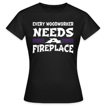 Tronçonneuse Charpentier Charpentier Charpentier Drôles T-shirts - T-shirt Femme - noir - Devant - AI Model Female 172 dark (172cm)