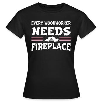Bday Drôle De Charpentier Travail du Bois - T-shirt Femme - noir - Devant - AI Model Female 172 dark (172cm)