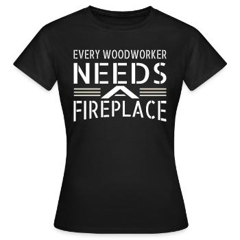 funny carpenter quotes chainsaw carpenter lumber - Frauen T-Shirt - Schwarz - Vorne - AI Model Female 172 dark (172cm)