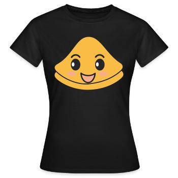 Crêpes Bretagne humour crêpe - T-shirt Femme - noir - Devant - AI Model Female 172 dark (172cm)