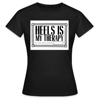 MY THERAPHY SHIRTS Seite 0002 - Frauen T-Shirt - Schwarz - Vorne - AI Model Female 172 dark (172cm)