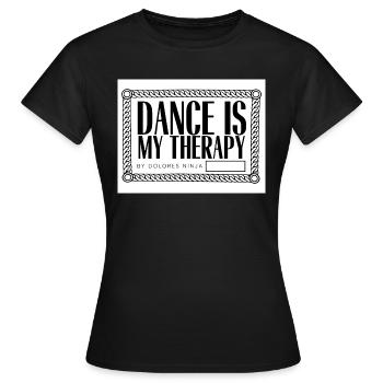 MES CHEMISES THERAPHY page 0003 - T-shirt Femme - noir - Devant - AI Model Female 172 dark (172cm)