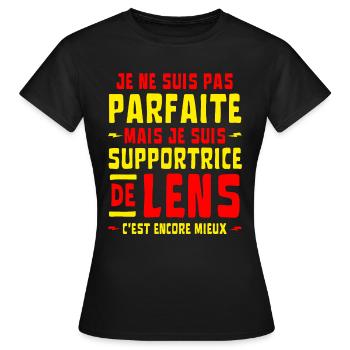 supportrice de Lens, c'est encore MIEUX !! - T-shirt Femme - noir - Devant - AI Model Female 172 dark (172cm)