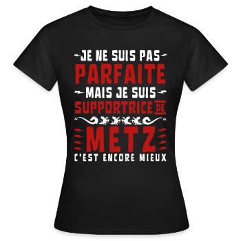 Femme Supportrice Metz - T-shirt Femme - noir - Devant - AI Model Female 172 dark (172cm)
