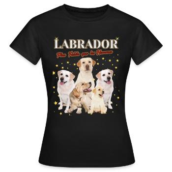 Labrador plus fidèle que les Hommes - T-shirt Femme - noir - Devant - AI Model Female 172 dark (172cm)