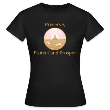 Preserve, Protect, Prosper - Women's T-Shirt - black - Front - AI Model Female 172 dark (172cm)