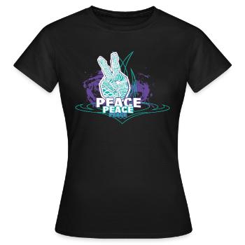 Paix - T-shirt Femme - noir - Devant - AI Model Female 172 dark (172cm)