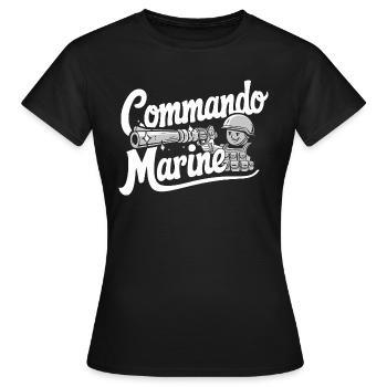 Commando Marine - T-shirt Femme - noir - Devant - AI Model Female 172 dark (172cm)