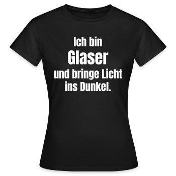 Glaser - Frauen T-Shirt - Schwarz - Vorne - AI Model Female 172 dark (172cm)