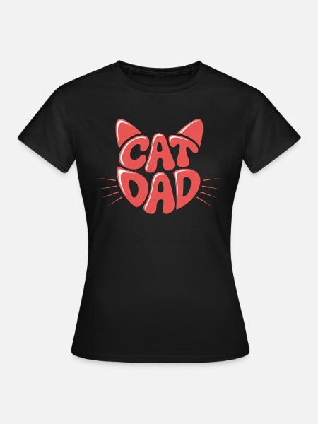 Katze Papa - Frauen T-Shirt - Schwarz