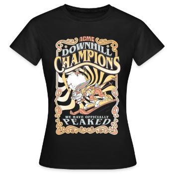 Looney Tunes Bugs Bunny Ski De Descente Champions - T-shirt Femme - noir - Devant - AI Model Female 172 dark (172cm)