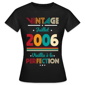 20 Years Anniversary - Vintage - July 2006 - Women's T-Shirt - black - Front - AI Model Female 172 dark (172cm)
