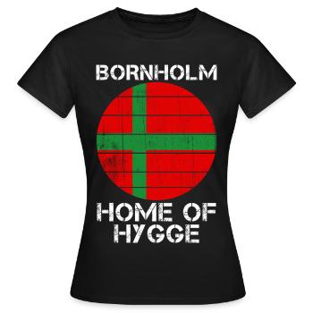 Bornholm, Foyer du Hygge - T-shirt Femme - noir - Devant - AI Model Female 172 dark (172cm)