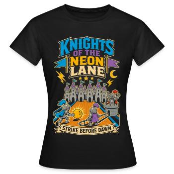 Knight Bowling Neon Lane - Women's T-Shirt - black - Front - AI Model Female 172 dark (172cm)
