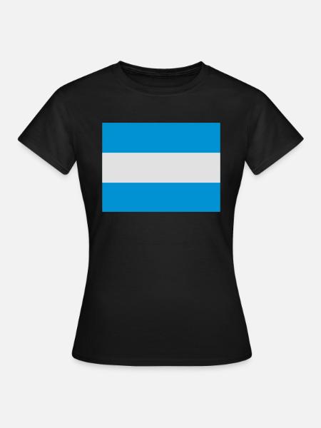 fahne_argentinien - Frauen T-Shirt - Schwarz