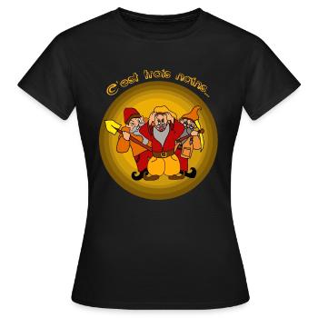 nains - T-shirt Femme - noir - Devant - AI Model Female 172 dark (172cm)