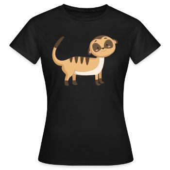 Scharrtier ground female - Women's T-Shirt - black - Front - AI Model Female 172 dark (172cm)
