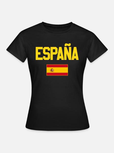 Spanische Flagge - Frauen T-Shirt - Schwarz
