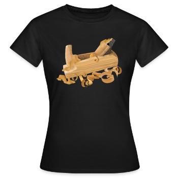 Hobel - Planer - Frauen T-Shirt - Schwarz - Vorne - AI Model Female 172 dark (172cm)