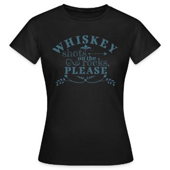 Whisky-Aufnahmen auf den Felsen - Frauen T-Shirt - Schwarz - Vorne - AI Model Female 172 dark (172cm)