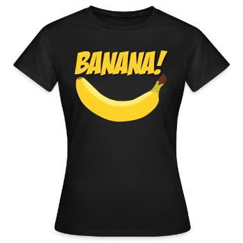 Banane banane - T-shirt Femme - noir - Devant - AI Model Female 172 dark (172cm)