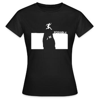 impossible possible do it - Women's T-Shirt - black - Front - AI Model Female 172 dark (172cm)